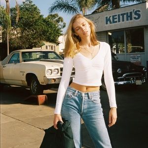 Brandy Melville White Long Sleeve, Size Xs/S